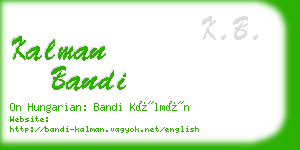 kalman bandi business card